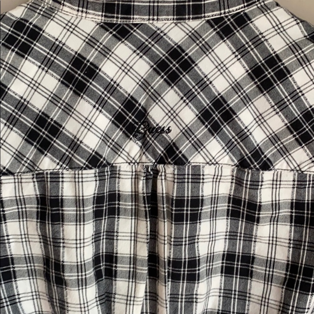Guess Short Sleeve Plaid Shirt Dress SZ M - Picture 5 of 5